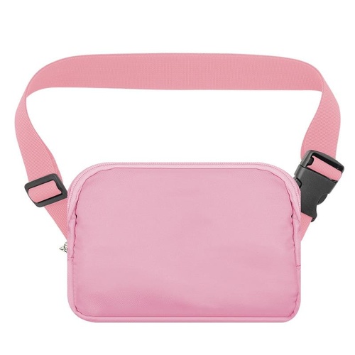Waterproof Nylon Chest Bag For Outdoor Sports Running Mobile Phone Pocket - Pink - Main Image
