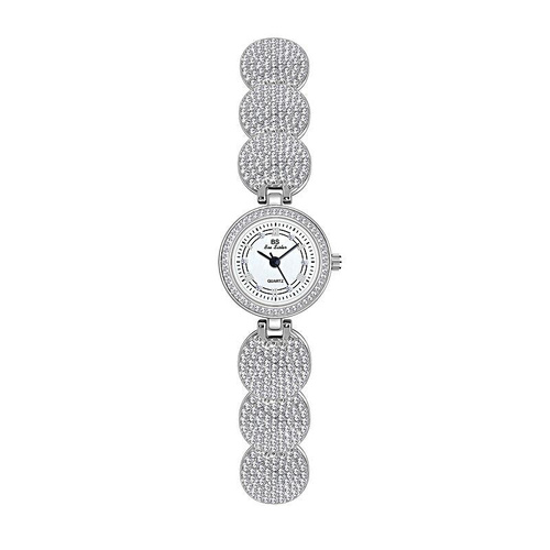 Diamond-inlaid Women Chain Watch - Elegant Accessory - Silver - Main Image