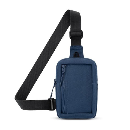 Crossbody Chest Pack For Outdoor Sports Unisex Cell Phone Bag - Dark Blue - Main Image