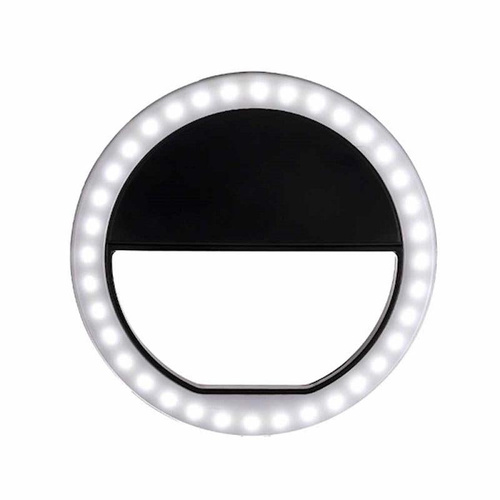 Ring-shaped Selfie Light for Live Photography - Led Flashlight - Black - Main Image