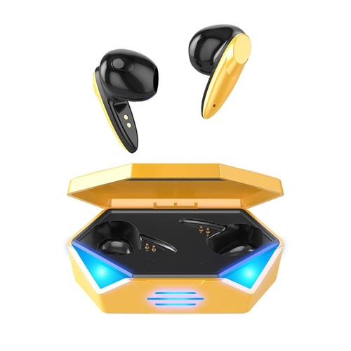 True Stereo Touch Gaming Bluetooth Earphones - G20 Tws 5.2 - Yellow - Main Image