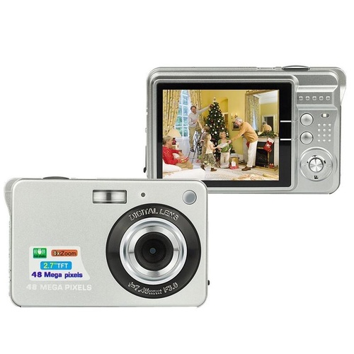 Compact Digital Camera For Daily Photos And Videos - Ideal For Students - Silver - Main Image