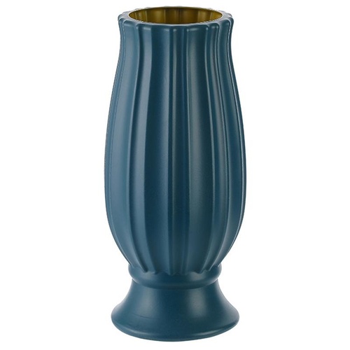 Soft Dried Flower Vase Arrangement for Living Room Decor - Sea Blue - Main Image