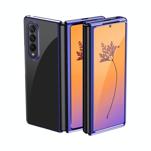 Shockproof Clear Phone Case for Samsung Galaxy z Fold 4 - Blue - Main Image