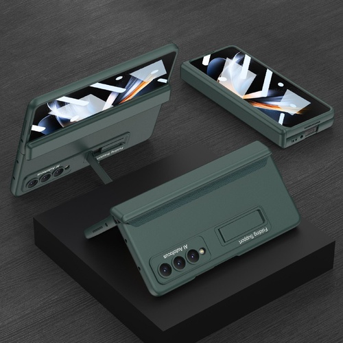 Foldable Magnetic Hinge Case for Samsung Galaxy z Fold 4 - Compact Design - Night Green - Main Image