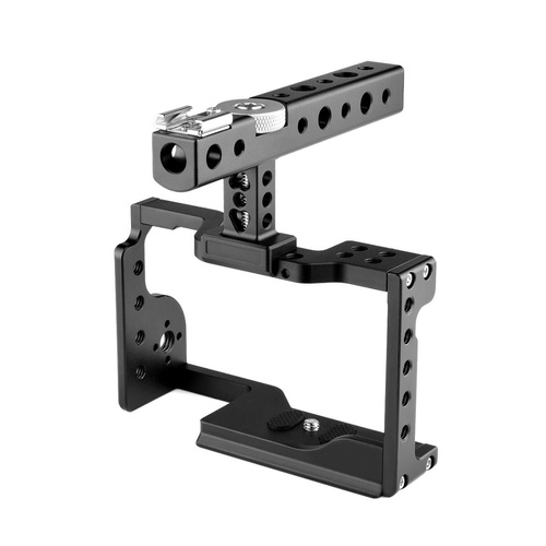 Video Camera Cage Stabilizer With Handle For Sony A6600 Black - Main Image