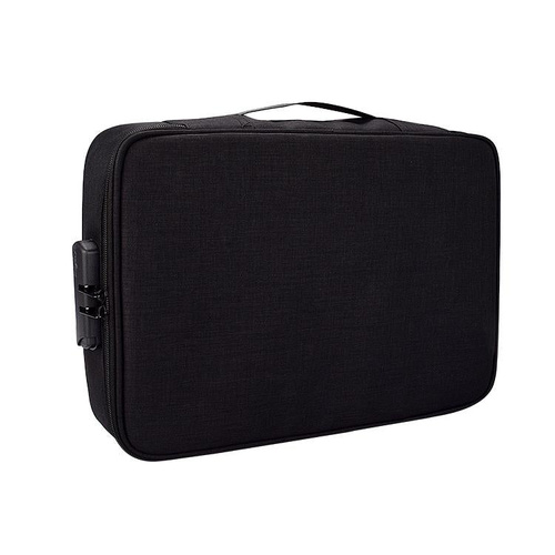 Waterproof Multi-layer Laptop Bag with Password Lock - Black - Main Image