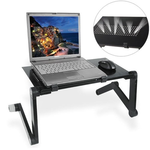 Adjustable Foldable Laptop Stand - 360 Degree Portable Aluminum Desk Holder - Main Image