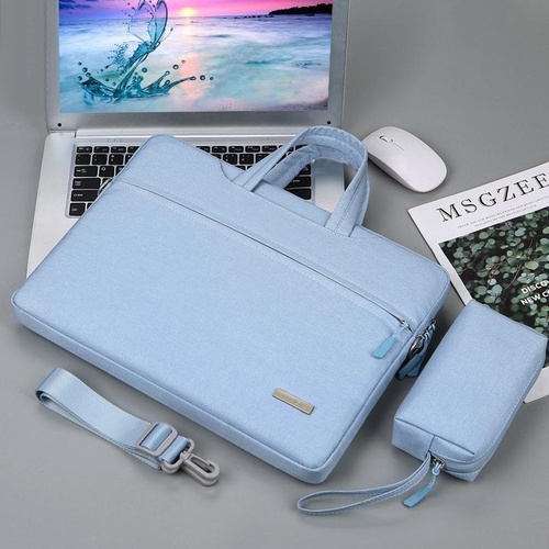 12 Laptop Handbag with Shoulder Strap and Power Bag - Inner Bag - Blue - Main Image