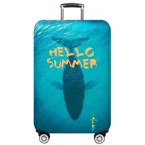 Protective Cover for Trolley Luggage - Durable and Dustproof - Large Size - Deep Sea Whale - M - Main Image
