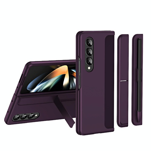 Detachable Pen & Phone Case for Samsung Galaxy z Fold 4 - 2 in 1 - Purple - Main Image