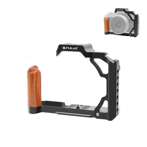 Wood Handle Metal Camera Cage For Nikon Zfc Stabilizer Rig - Black - Main Image