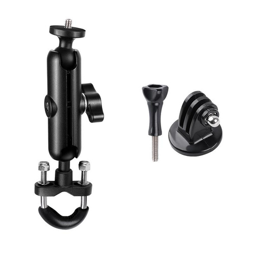 Motorcycle Handlebar Mount for Gopro with Tripod Adapter - 9cm Rod and Screw - Main Image