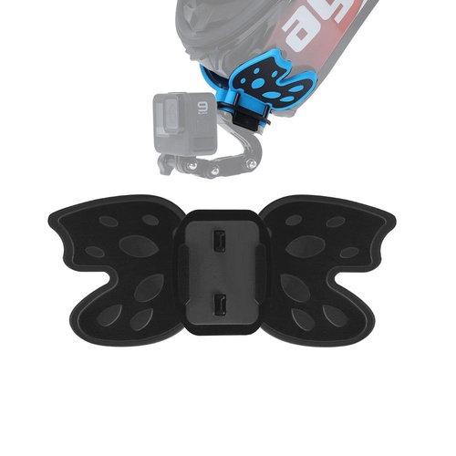 Gopro Helmet Mount Adapter - Butterfly Design - Black - Main Image
