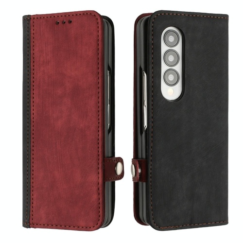 Leather Phone Case with Side Buckle for Samsung Galaxy z Fold 4 / 5g - Red - Main Image