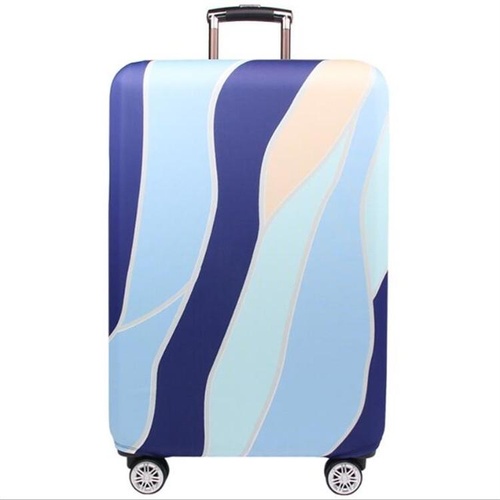 Protective Elastic Luggage Covers - 25-28 Inch - Resistant to Abrasion and Dust - Blue Ripple - Main Image