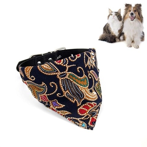 Pet Bib Cat Headband Dog Saliva Towel Size M - Black - Main Image