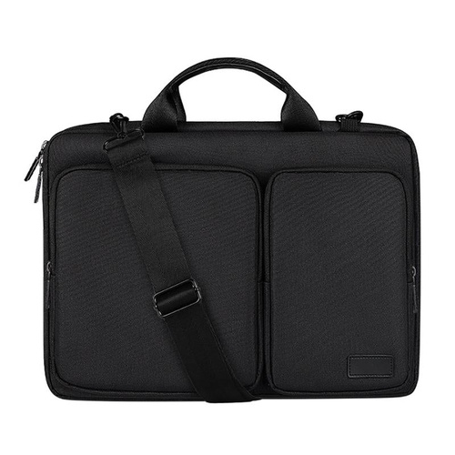15.6 Inch Detachable Shoulder Laptop Bag - Thickened Polyester - Black - Main Image