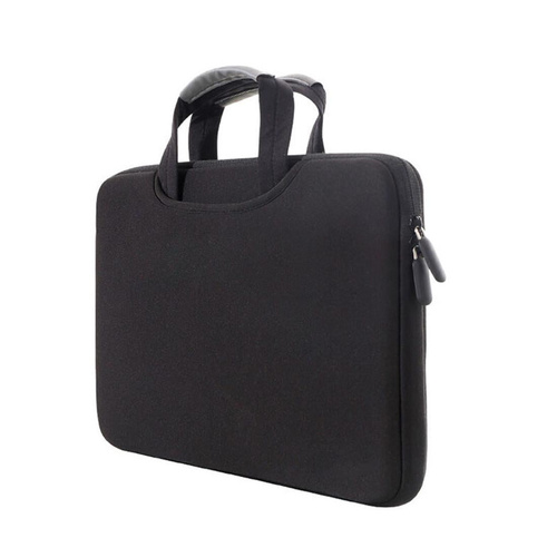 Portable Air Permeable Handheld Sleeve for Macbook Air / Pro and Laptops - 38x27.5x3.5cm 15.4 Inch - Black - Main Image