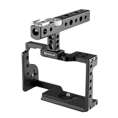 Sony A6600 Video Camera Cage Stabilizer With Handle - Black - Main Image