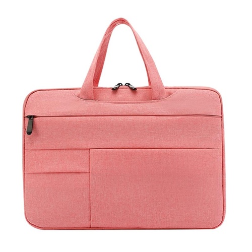 15.6 Inch Waterproof Laptop Handbag in Oxford Cloth - Pink - Main Image