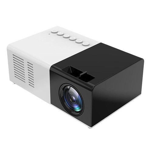 Portable Mini Led Home Theater Projector - 15 Ansi Lumens 1920X1080P - Black White - Main Image