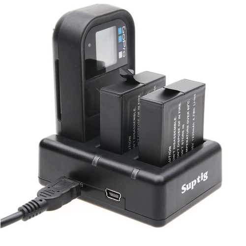 Remote Control Charger for Dual Batteries with Usb Cable for Gopro Hero7 / 6 / 5 - Main Image