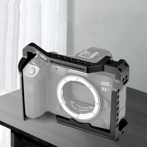 Video Camera Cage Stabilizer For Canon Eos R5 / R6 / R - Black - Main Image