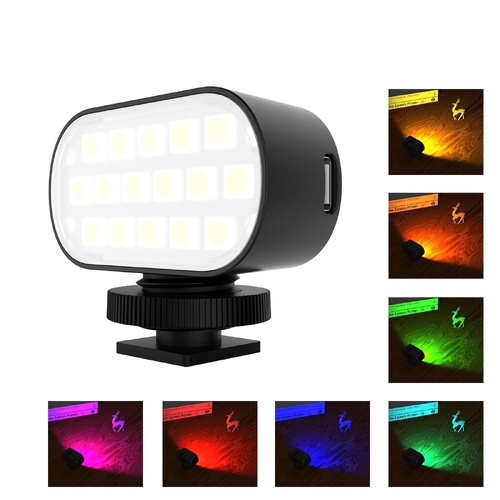 Portable Live Video Led Light for Beauty Photography and Selfies - Black - Main Image