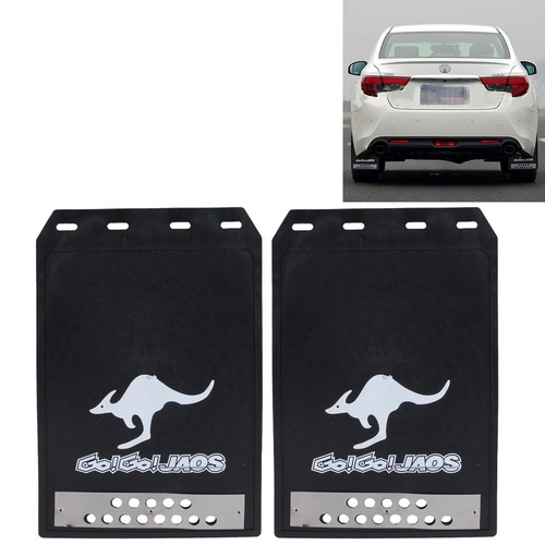Premium Heavy Duty Molded Splash Front And Rear Mud Flaps Fender Guard Medium Size Random Pattern Delivery - Black - Main Image