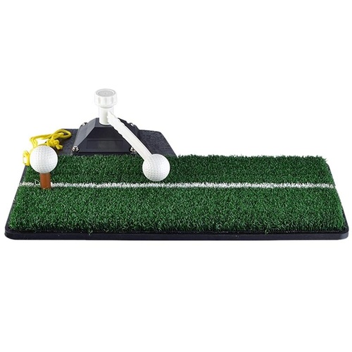 Portable Golf Putting Mat with Push Rod Trainer - 48x23cm - Black - Main Image
