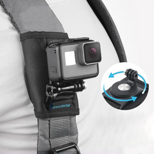 Universal Action Camera Backpack Mount - Rec Mounts Clip Clamp - Main Image