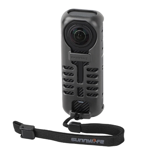 Graphene Protective Case for Insta360 X4 with Hand Strap - Black - Main Image