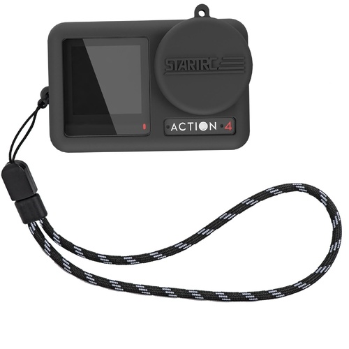 Shockproof Silicone Case with Lens Cap and Strap for Dji Action Camera - Main Image