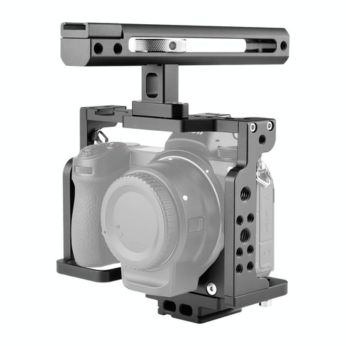 Video Camera Cage Stabilizer With Handle For Nikon Z6 / Z7 - Black - Main Image