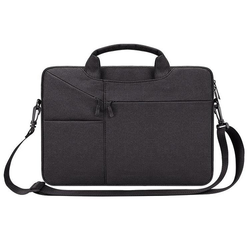 14.1 Inch Laptop Handbag With Hidden Strap And Suitcase Belt - Waterproof And Tear-Resistant - Black - Main Image