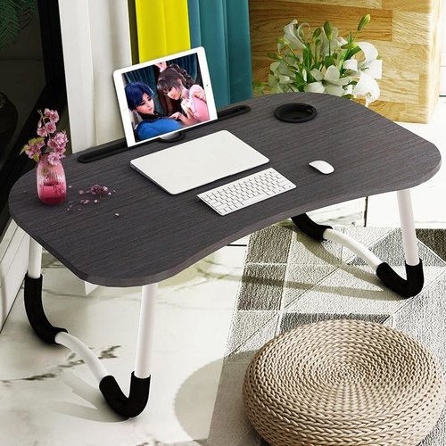 Portable Laptop Desk Stand - Foldable & Non-slip - Black - Main Image
