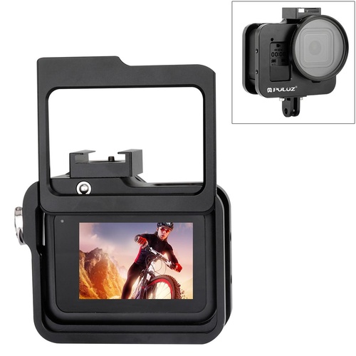 Aluminum Alloy Protective Cage with Insurance Frame and 52mm Uv Lens for Gopro Hero8 - Main Image