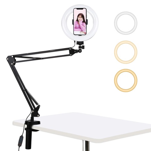 7.9 Ring Light with Usb 3 Modes Dual Colour Phone Clamp - Main Image