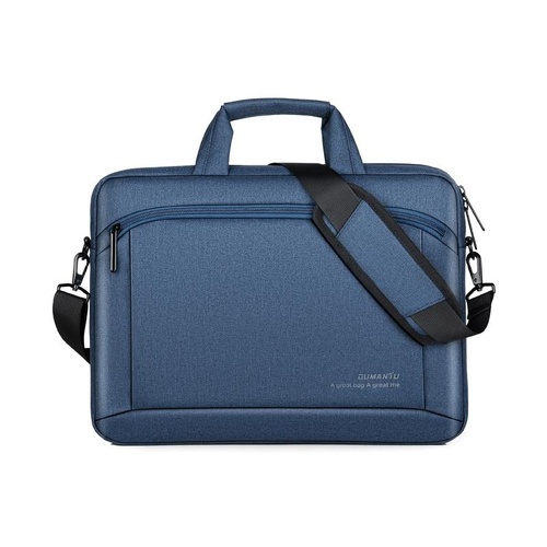Portable 15 Inch Laptop Leather Handbag For Business Briefcase - Sapphire Blue - Main Image