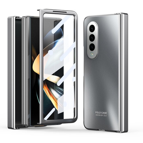 Foldable Electroplated 5g Case for Samsung Galaxy z Fold 4 - Silver - Main Image