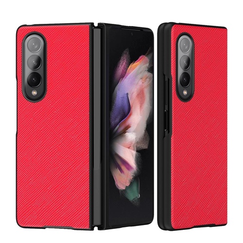Foldable Cross Pattern Phone Case for Samsung Galaxy z Fold 4 / 5g - Foldable Design - Red - Main Image