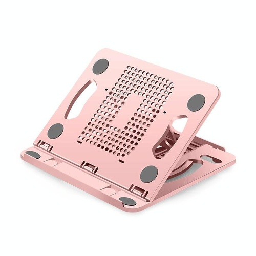 Adjustable Laptop Cooling Stand - Foldable Design - Pink - Main Image