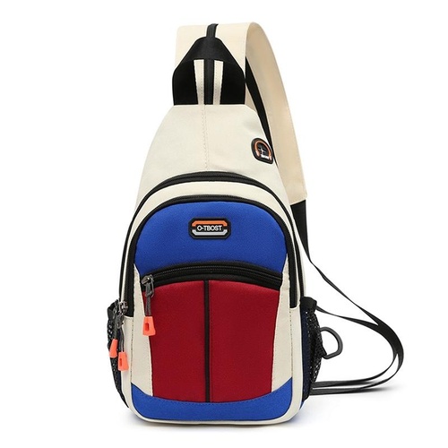 Outdoor Crossbody Bag Earphone Hole - Beige - Main Image