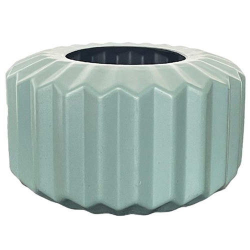 Versatile Vase for Wet and Dry Flowers - Glazed Decorative Pot - Light Green - Main Image