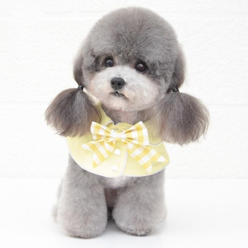 Pet Accessories Dog Small Shawl Bib Saliva Towel Triangle Scarf - Size S - Light Yellow - Main Image