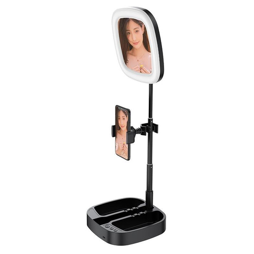 Portable Folding Desktop Live Broadcast Light Stand - Black - Main Image