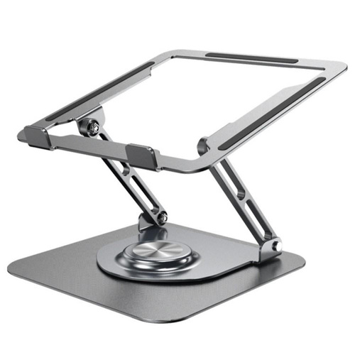 360 Degree Rotating Laptop Stand - Foldable Aluminum Bracket - Gray - Main Image