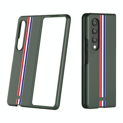 Frosted Skin Case for Samsung Galaxy z Fold 4 - Slim & Stylish - Green Color Bar - Main Image