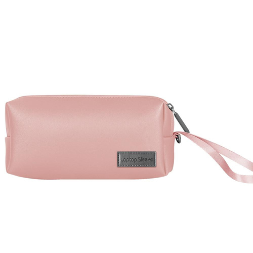 Waterproof Laptop Accessory Bag - Pu Leather - Pink - Main Image